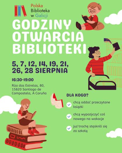Godziny otwarcia w sierpniu